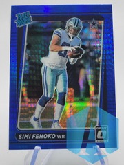 2021 Panini Donruss Optic Simi Fehoko #242 BLUE HYPER PRIZM ROOKIE RC
